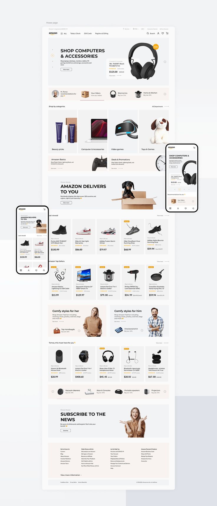 E-commerce website design