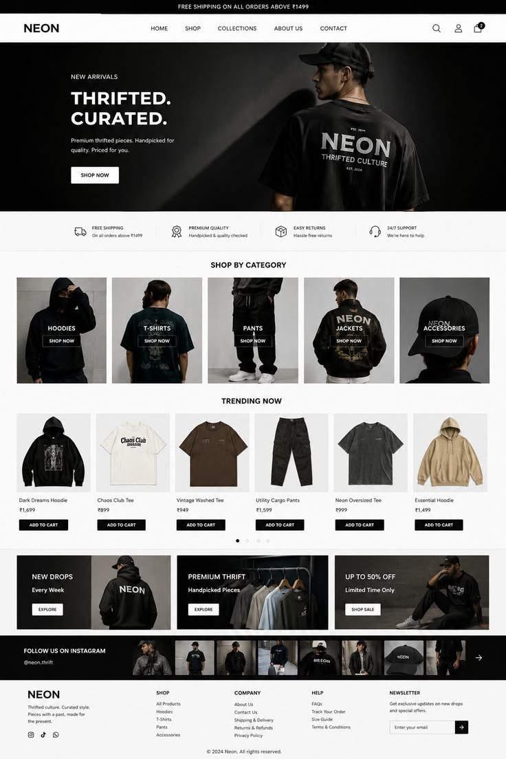 Fashion brand website design